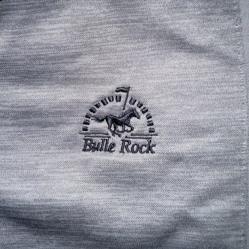 Greg Norman Mens Large Gray Bulle Rock Golf 1/4 Zip Pullover Fleece Jacket L